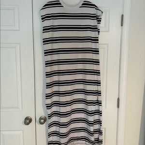 Black and White Striped Dress